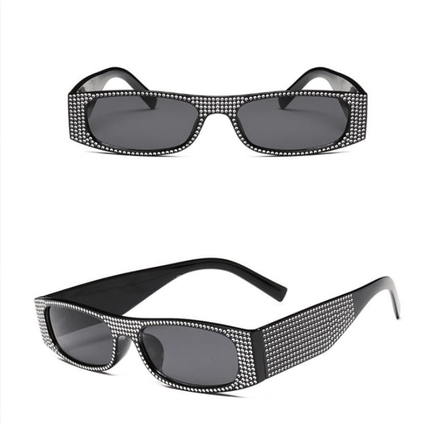 1pc, Bling Fashion Sunglasses Men And Women Retro Rectangular Y2k Fashionable Holiday Accessories, Summer Party Favors