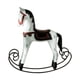 thumbnail image 3 of Figura De Caballo Mecedor De Madera, Estatua De Caballo Mecedor Para Jardín, Sala De Estar, Decoración Del Hogar, Rojo Y Blanco, 3 of 5