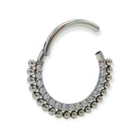 Elbauldejuma - Piercing Septum Astm F136 G23 Titanio Diadema Circonio