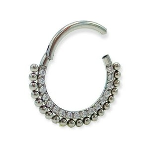 Elbauldejuma - Piercing Septum Astm F136 G23 Titanio Diadema Circonio