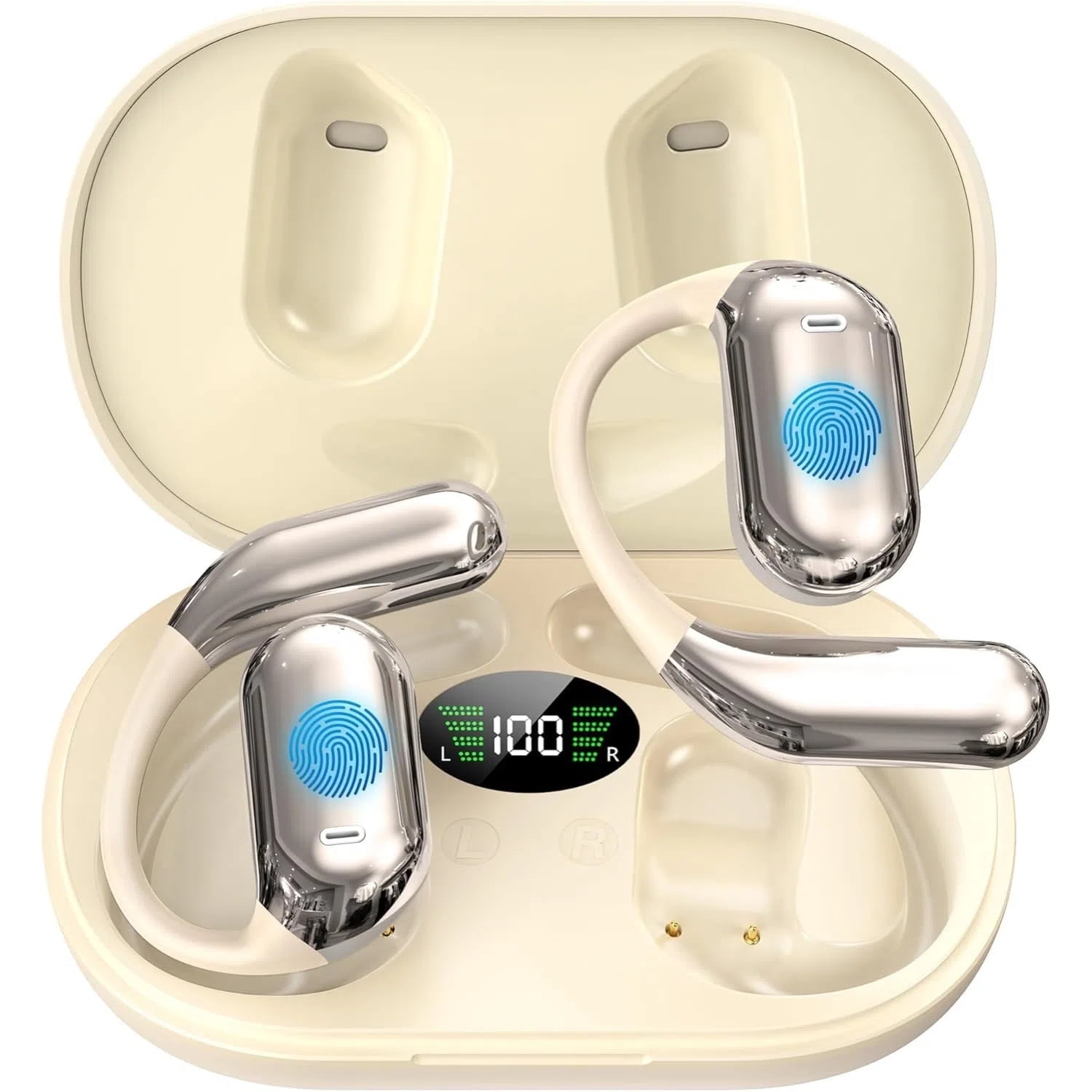 Aaronmei Audífonos Traductores 3 En 1 Beige