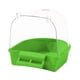 thumbnail image 4 of Caja de baño para pájaros y mascotas, cuenco de agua de alimentación colgante, bañera de baño para loros enjaulados para periquitos, pájaros pequeños, Verde, 4 of 5