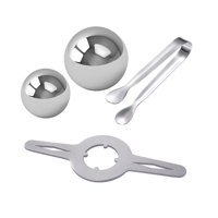 Magideal - Estante Para Bolas De Hielo Para Café, Bola De Hielo Con Soporte, Herramienta Para Enfriar Café, Bolas De Café Para La Hora Del Té, Fiesta, Pudín, Té 2 Bolas