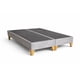 thumbnail image 3 of Base Cama 2 Plazas LORE Felpa Premium / Reforzada Con Patas De Madera, 3 of 3