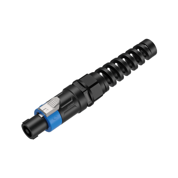 Conector Speakon hembra de altavoz 4 polos de niquel , con resorte