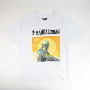 Polera Hombre Picture Blanco Mandalorian Star Wars