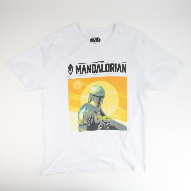Polera Hombre Picture Blanco Mandalorian Star Wars