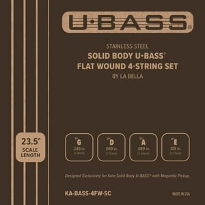 Cuerdas Para Ubass Flat Wound Solid Body Ka-Bass-4Fw-Sc Kala