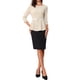 thumbnail image 2 of INSPIRE CHIC Blusas Peplum para Mujeres Regreso a Clases Atuendo de Maestra Manga 3/4 Blusa Elegante de Trabajo con Cinturón XL Beige, 2 of 6