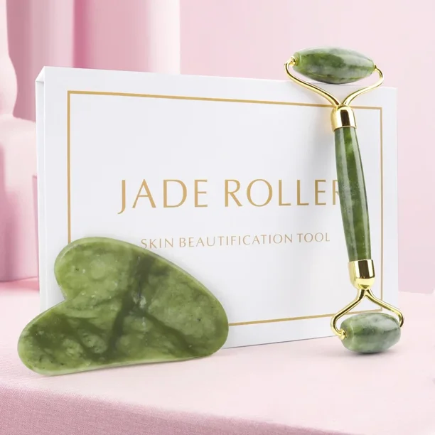 Natural Jade Gua Sha Scraper Board Massage Rose Quartz Jade Guasha Stone For Face Neck Skin Lifting Wrinkle Remover Beauty Care