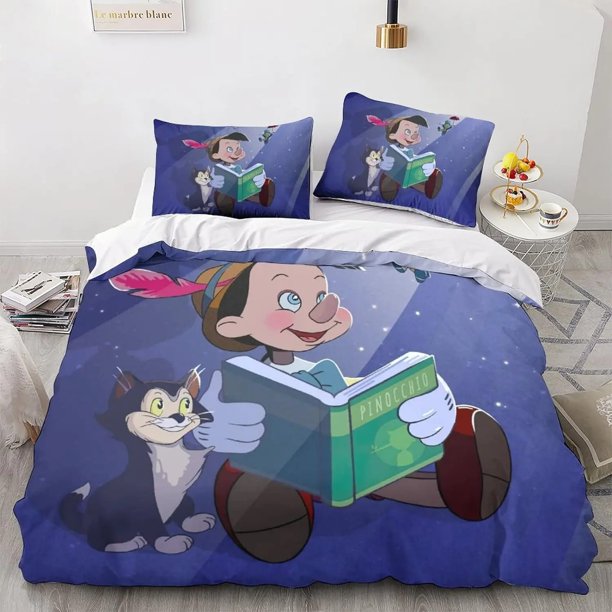 Pinocchio 3D Printed Bedding Sets ,cartoon exquisite bed supplies set ,duvet cover bed comforter set bedding set luxury Gift Bed Sheets