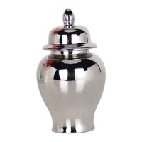 Magideal - Tarro De Jengibre De , Decoración De Jarrón De Cerámica, Tarro De Tradicional, Tarro De Almacenamiento De Té Para Tanque De Almacenami , Plata