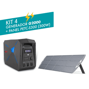Marxon - Kit De Batería De Respaldo De 2000 W Modelo G2000 + Panel Solar De 300 W Modelo Petc-S300