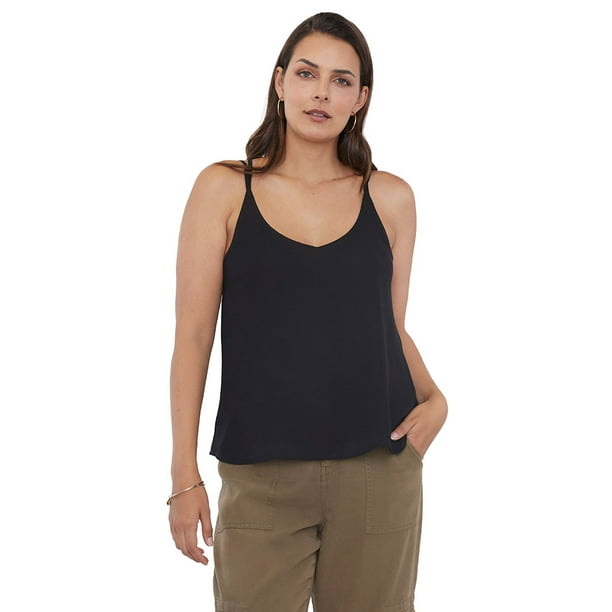 Blusa Mujer Tiritas Negro Corona