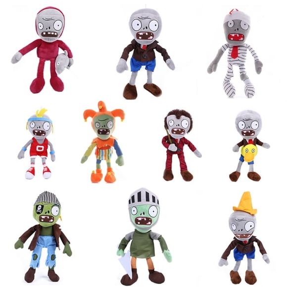 Peluches JHESAO 13‑30 cm Plants vs Zombies – Set de 10 piezas
