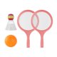 thumbnail image 4 of Juego De Tenis De Bádminton Para Niños Con Pelota Y Volante De Bádminton Para Niños Y Niñas, Color Rosa, 4 of 5