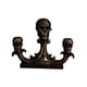 thumbnail image 2 of Decoración De Calavera De Halloween Escultura De Cabeza De Esqueleto Para Soporte De Foto De Mesa Portavelas Dorado, 2 of 5