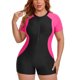 thumbnail image 1 of Agnes Orinda Traje de Baño de Una Pieza para Mujer de Talla Grande con Cremallera Frontal, 1 of 7