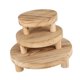 thumbnail image 2 of 3 Piezas De Madera De Madera Stand Asadera De Pastel De Asado Para La Cocina De La Casa Resistente Marrón Claro, 2 of 5