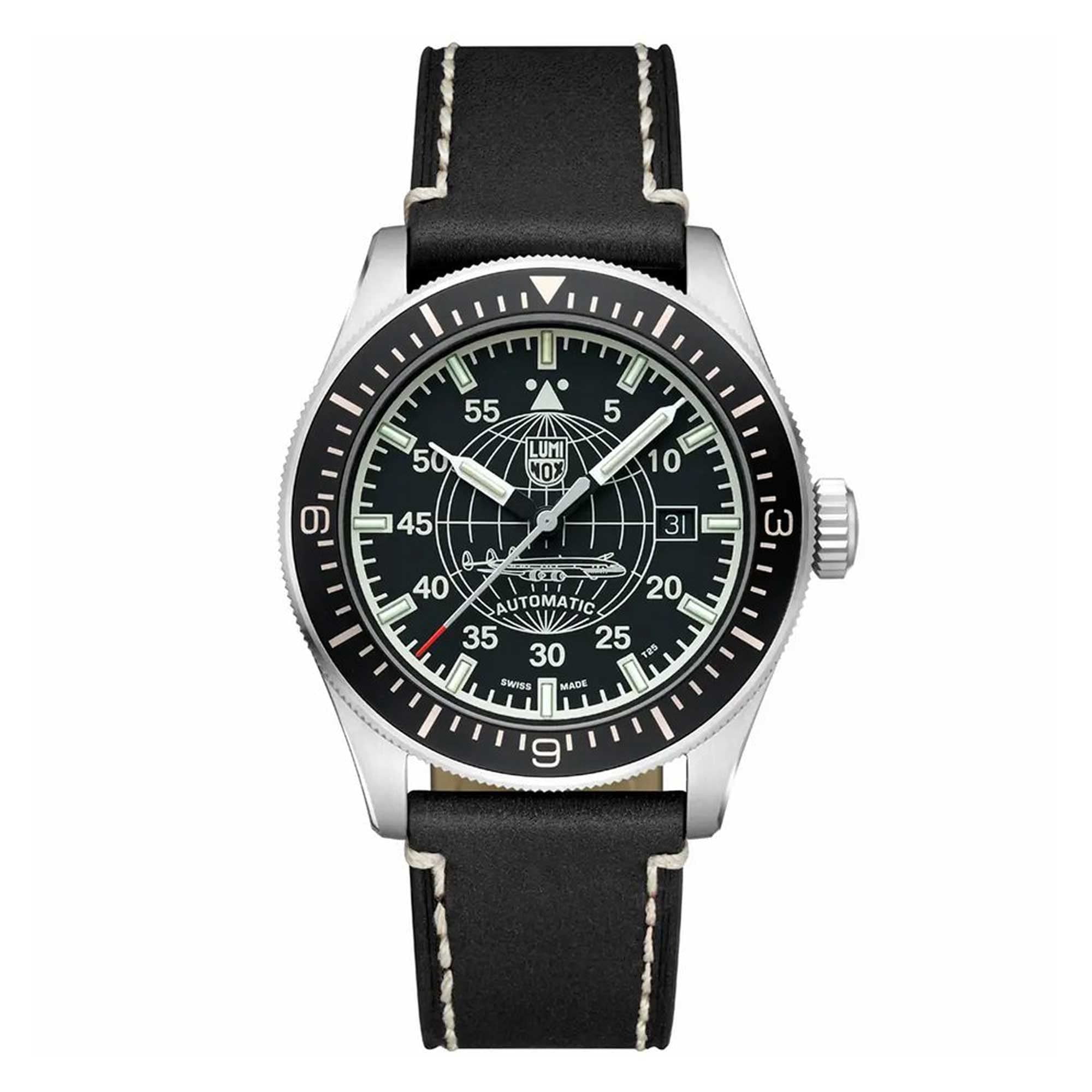 Reloj Luminox Xa.9601 Constellation De Cuero Negro Para Hombre