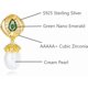 thumbnail image 2 of Aretes Colgantes de Perla Removibles de 8 X 10 Mm para Mujer Corte Pera 4 X 6 Mm Aretes de Nano Esmeralda Verdes Aretes Colgantes de Oro de Plata Esterlina S925 para Mujer Arete de Piedra Preciosa, 2 of 6