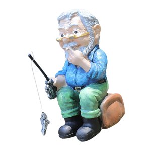 Magideal - Estatua De Hombre Pescador, Figura De Resina Coleccionable Para Decoración Del Hogar, Artesanía, Adorno, Escultura Para Armario, Estantería, Pasillo,