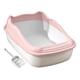 thumbnail image 2 of Caja De Arena Para Gatos Semicerrada Para Mascotas Pequeñas, Material PP, Antisalpicaduras, Parte Superior Abierta, Color Rosa, 2 of 5
