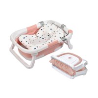 Babyluna - Tina Bañera Plegable Para Bebé Con Cojín Y Termómetro Rosa