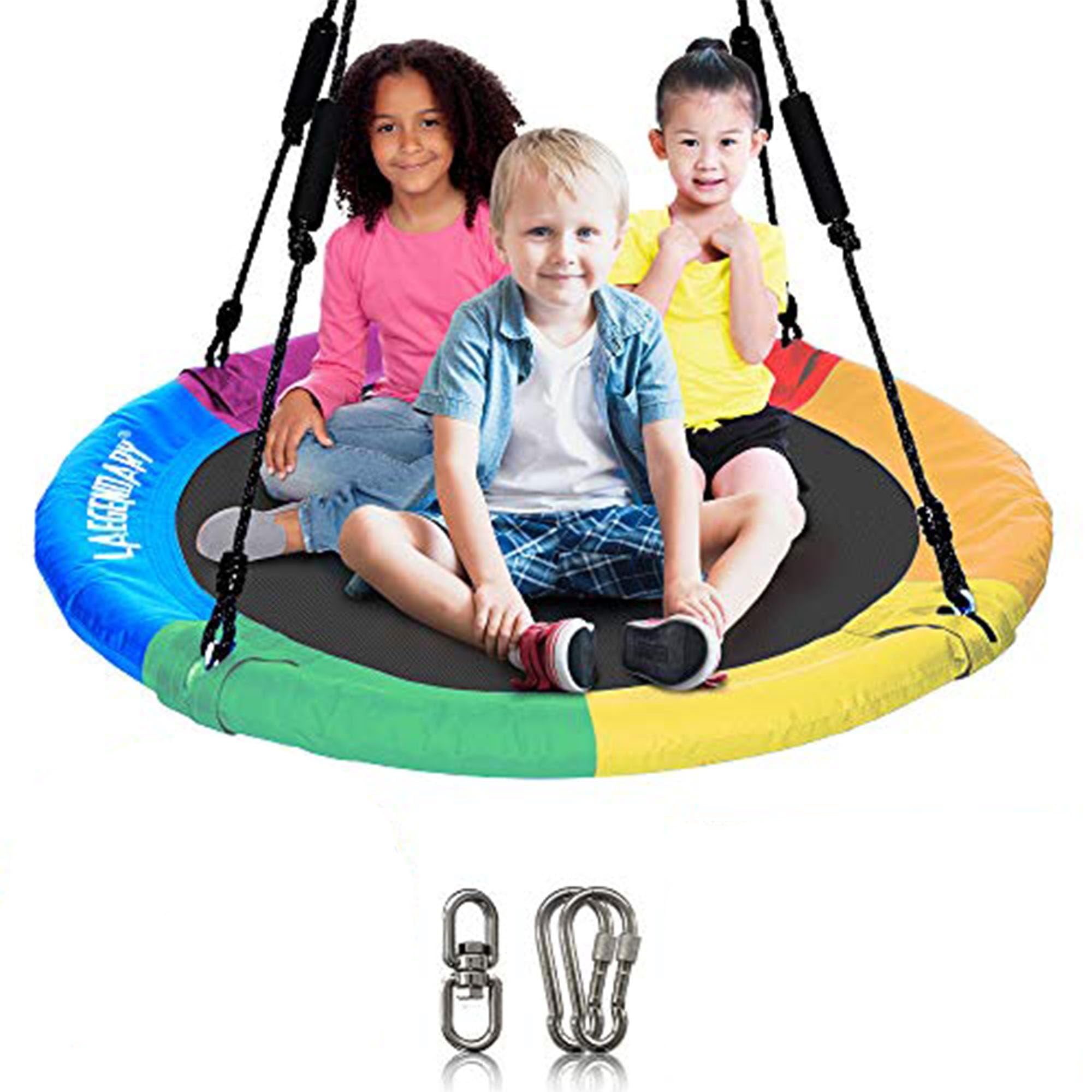 Columpio Con Forma De Platillo Lægendary Para Niños Y Adultos, Redondo De 101,6 Cm
