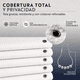 thumbnail image 5 of Cortina De Baño Impermeable Tela Ducha +12 Gancho Premium Aura Zeus blanco, 5 of 10
