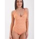 thumbnail image 1 of Traje de Baño Daikiri Mujer Espalda Rebajada Flores Naranjo Rojo Protección UV50+, 1 of 3