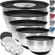 thumbnail image 1 of Juego de tazones para mezclar Priority Chef de acero inoxidable con tapas, 5 unidades, 1 of 8