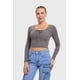 thumbnail image 1 of Polera Mujer Amarras Escote Gris, 1 of 4