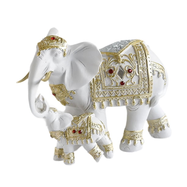 Figuritas de , decoración de mesa, adornos de escritorio, decoración del hogar, estatua de de mamá y bebé para dormitorio y sala de Oro blanco