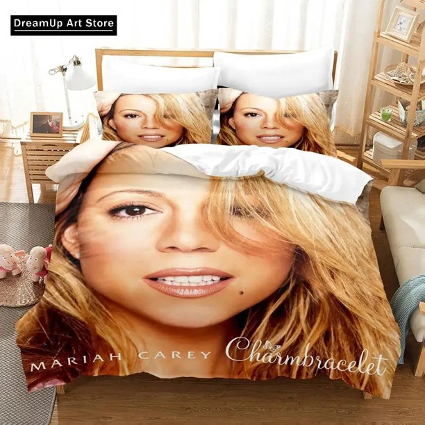 Fashion Mariah Carey Bedding Set Boys Girls Duvet Cover Pillowcase Bed Adult Bedroom