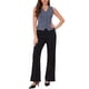 thumbnail image 2 of INSPIRE CHIC Chaleco de Mujer a Rayas sin Mangas con Cuello en V y Botones con Cinturón Trasero para Trabajo y Casual XS Azul Denim, 2 of 6
