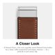 thumbnail image 4 of Clip para Dinero Coach 2,5 cm Cuero Natural, 4 of 5