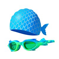 Magideal - Gafas De Natación Para Niños, Gafas De Natación Con Visión Clara, Antivaho, Ajustables, Para En El Mar, Para Niños De 3 A 12 Años, Regalo Verde