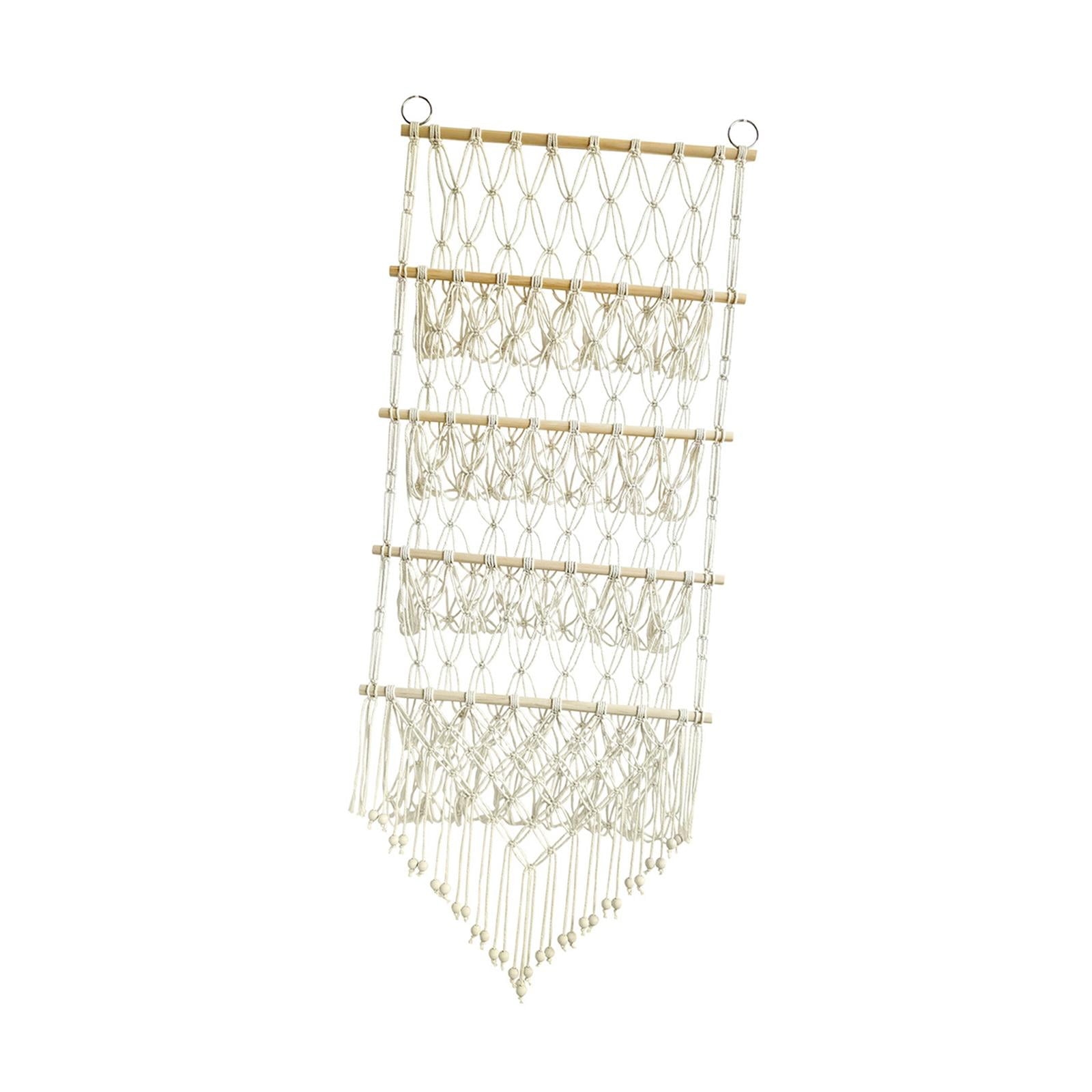 Bothyi - Organizador Colgante Almacenamiento De Juguetes De Peluche Hamaca De Red De Animales De Peluche Para Revistas Beige