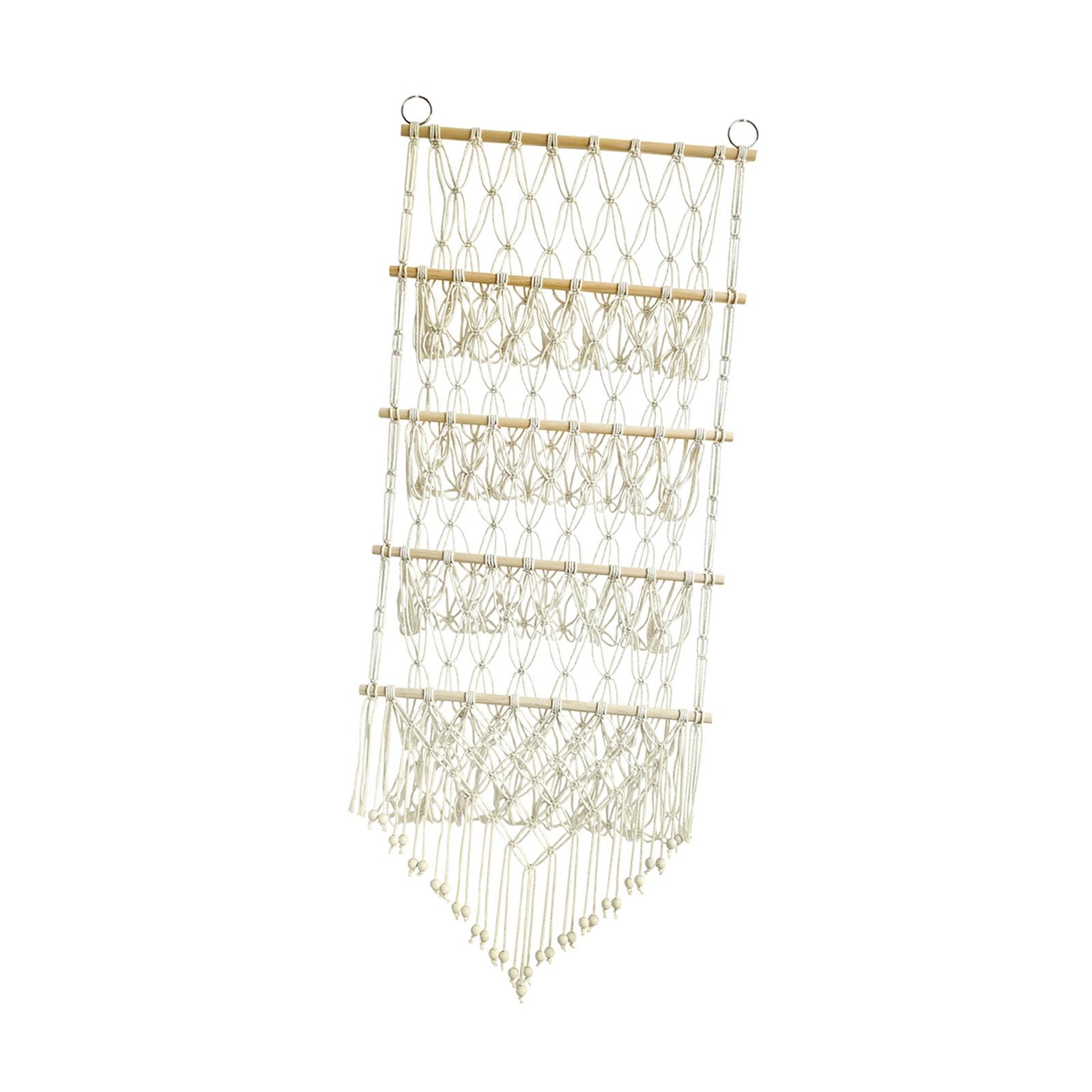 Bothyi - Organizador Colgante Almacenamiento De Juguetes De Peluche Hamaca De Red De Animales De Peluche Para Revistas Beige