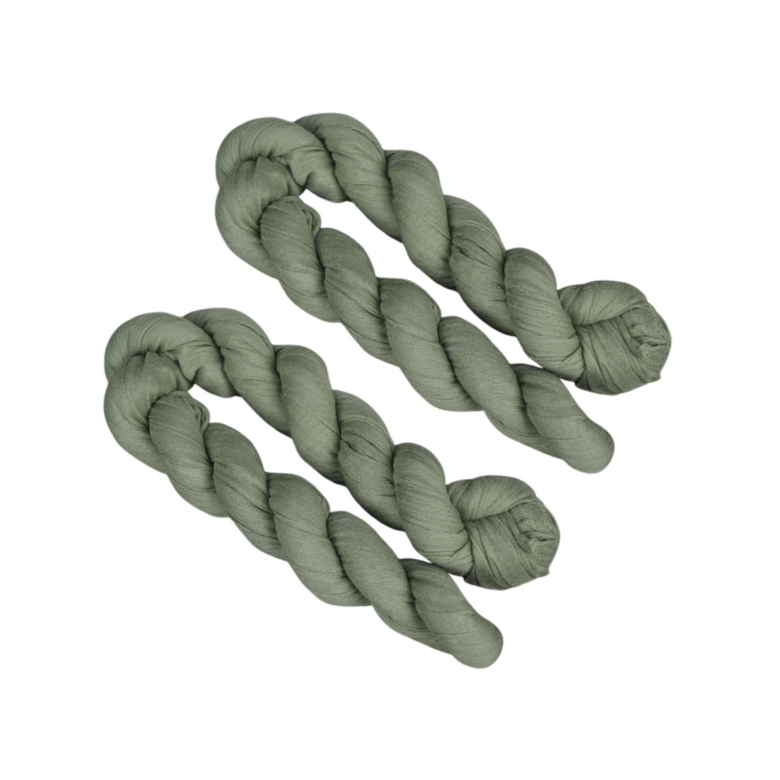 Magideal - Cortero De Mesa Cheesecloth 2Pcs Cortina Romántica Elegante Portátil De 10 Pies De Largo Cortina De Telón De Fondo De Boda Para La Decoración De Telón Verde