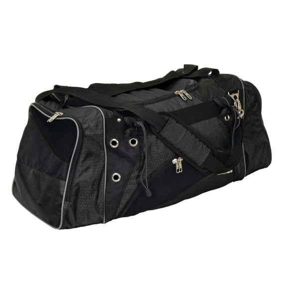 Bolsa de lacrosse Martin Sports Personal negra de nailon, 31 cm de largo x 14 cm de ancho x 11 cm de