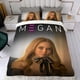 thumbnail image 4 of Película M3GAN Megan Conjunto de sábanas temático, trío de piezas, cómodo y amigable con la piel, diseño único, regalo de decoración para el hogar para familiares, amigos y fans, 90 cm * 190 cm, 4 of 6
