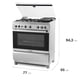 thumbnail image 2 of Cocina Gas Licuado 5 Quemadores Hsk44I25Se, 2 of 12
