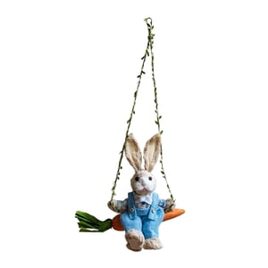 Bothyi - Colgante De Conejito De Pascua, Adorno Colgante De Conejo Columpio Rústico Para Dormitorio, Oficina, Hombre