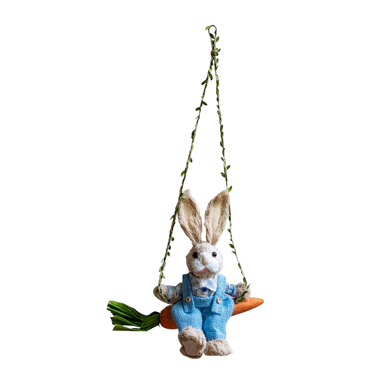 Bothyi - Colgante De Conejito De Pascua, Adorno Colgante De Conejo Columpio Rústico Para Dormitorio, Oficina, Hombre