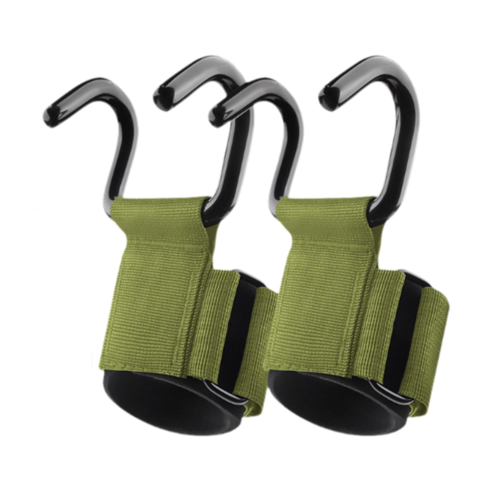 Magideal - Gancho De Pescado De Fitness, Cinturones De Muñeca Acolchados, Ropa Dura, No Deslizamiento, Para Ejercicios En El Gimnasio, Para Hombres Y Mujeres, Pa Verde