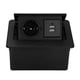 thumbnail image 1 of Adaptadores Eléctricos Empotrados, Base De Enchufe De Escritorio Para Mesa Auxiliar, Oficina, Negro Duradero, 1 of 2