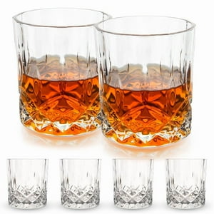 Wakeshome - Set 6 Vasos De Whisky Esculpidos 330Ml Vaso De Vidrio