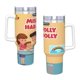 thumbnail image 4 of La Señorita Polly Tenía una Muñeca Vaso aislado de acero inoxidable con asa, diseño temático, regalo para familia, amigos y fans; incluye pajita y encaja en el portavasos estándar, 40 oz, 4 of 6